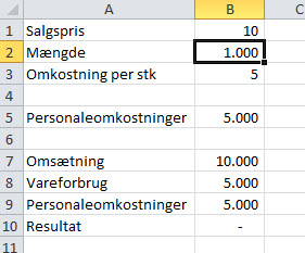Excel målsøgning