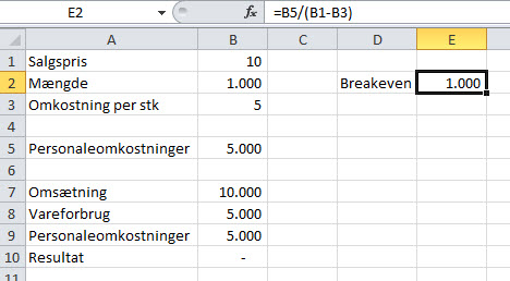 Excel målsøgning