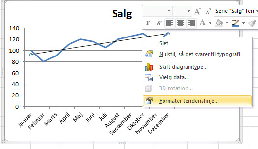 Excel tendenslinie